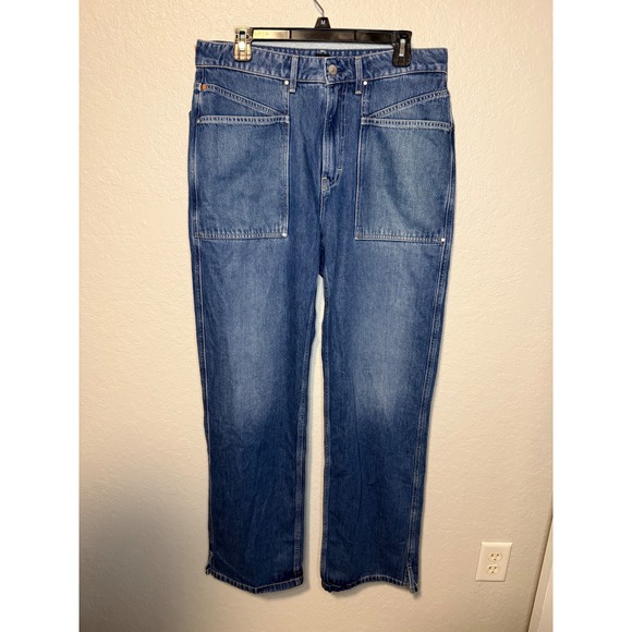 BOSS Women's Front Pocket Jeans Wide Leg Straight Leg New with Tags - Picture 1 of 4